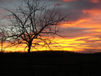 Sunset across the Yorkshire Wolds from Jacks Cottage