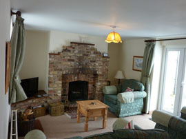 Jacks lounge with log fire 