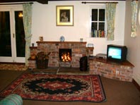Dairy's real log fire